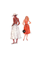 A-line Sundress in Two Lengths with Criss Cross Back, Bust 34-38 (87-97 cm), V8935, Vintage Sewing Pattern Reproduction
