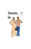 70s Men's Hooded A-Line Caftan or Top, Chest 34-36, Butterick 4283, Vintage Sewing Pattern Reproduction