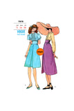 70s Tucked Bodice Dress with Long or Short Sleeves, Bust 34 (87 cm), Vogue 7978, Vintage Sewing Pattern Reproduction