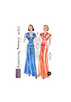 30s Luxury Pajama Set: Top and Pants, Bust 32, Simplicity S618, Vintage Sewing Pattern Reproduction