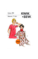 70s Maternity T-Shirt with Long or Short Sleeves, Bust 32.5 (83 cm) to 45 (114 cm), Kwik Sew 768, Sewing Pattern Reproduction