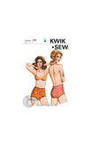 PDF INSTANT DOWNLOAD 70s Ladies' Girdle Brief, Waist 24.5-36.5 (62-93 cm), Kwik Sew 240, Vintage Sewing Pattern Reproduction