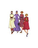 70s Boho Fit and Flare Dress in Three Lengths, Top, Skirt and Hat, Bust 31.5" (80 cm) B4426, Vintage Sewing Pattern Reproduction