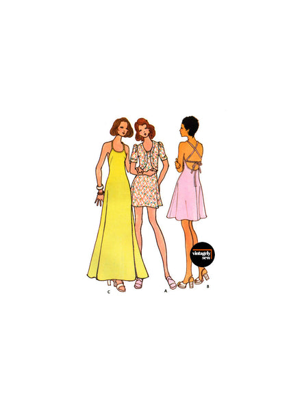 70s Summery Fit and Flare Sundress in Two Lengths and Jacket, Bust 34" Patterns Central 70s Summery Fit and Flare Sundress in Two Lengths and Jacket, Bust 34" Patterns Central