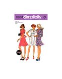 70s Short Dress with V-Neckline and Shaped Midriff, Bust 34" (87 cm) Simplicity 6661, Vintage Sewing Pattern Reproduction