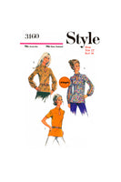 70s Keyhole Blouse with Sleeve Variations, Bust 34 (87 cm) Style 3160, Vintage Sewing Pattern Reproduction
