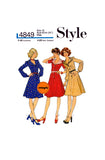 70s Shirtwaist Dress with Long or Short Sleeves, Bust 34 (87 cm), Style 4849, Vintage Sewing Pattern Reproduction