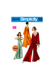 70s Ankle Length Bell Bottom Pantdress with or without Angel Sleeves, Bust 34" (87 cm) or 36" (92 cm), Simplicity 8509, Vintage Sewing Pattern Reproduction