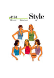 70s Set of Sexy Halter Blouses with Variations, Various Sizes, Style 4174, Vintage Sewing Pattern Reproduction