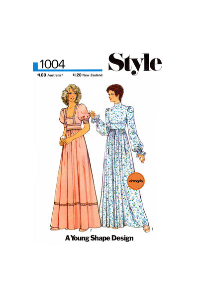 70s Empire Waist Prairie Dress, Bust 34 (87 cm) or 38 (97 cm), Style 1 Patterns Central 70s Empire Waist Prairie Dress, Bust 34 (87 cm) or 38 (97 cm), Style 1 Patterns Central