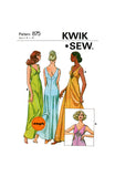 70s Nightgown in Two Styles, Multi Size Bust 32.5 (83 cm) to 45 (114 cm), Kwik Sew 875, Sewing Pattern Reproduction