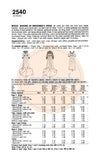 70s Bridal Gown and Bridesmaid Dress, Style 2540, Bust 36 (92 cm), Sewing Pattern Reproduction