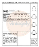 70s Men's Groovy Dashiki Trimmed Shirt with Long or Short Sleeves, Chest 42-44 (107-112 cm), McCall's 2826, Vintage Sewing Pattern Reproduction