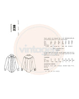 70s Women's Fitted Western/Cowgirl Body Shirt, Various Sizes, Authentic Patterns 238, Vintage Sewing Pattern Reproduction