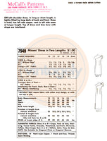 60s Off Shoulder Evening Dress in Two Lengths by Pauline Trigère, Bust 36 Waist 28 Hip 38, McCall's 7549 Sewing Pattern Reproduction