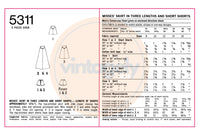 70s A-Line Skirt in Three Lengths and Short Shorts, Waist 25" (64 cm), Simplicity 5311, Vintage Sewing Pattern Reproduction