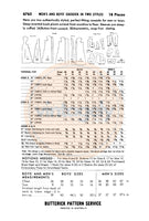 50s Men's or Boy's Classic Cassock in Three Styles, Various Sizes, Butterick 6765 Vintage Sewing Pattern Reproduction