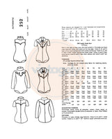 70s Western/Cowgirl Bodysuits with Design Variations, Bust 32.5 (83 cm) or 36 (92 cm), Authentic 252, Vintage Sewing Pattern Reproduction