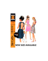 60s Halter Neck or Deep Cut Back Bodice Dress by Oleg Cassini, Bust 32" (81 cm) or 34" (87 cm) McCall's 8332, Sewing Pattern Reproduction