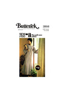 70s A-Line Evening Length Caftan with Long Sleeves, Various Sizes, Butterick 3916, Vintage Sewing Pattern Reproduction