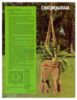 Macramé for Pots and Plants - 14 vintage 70s macrame plant hanger and owl patterns Instant Download PDF 20 pages