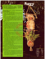 Macramé for Pots and Plants - 14 vintage 70s macrame plant hanger and owl patterns Instant Download PDF 20 pages