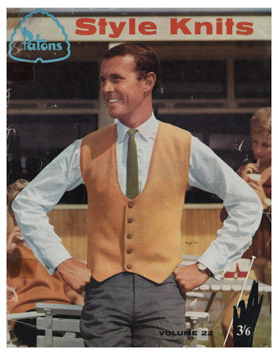 Patons Style Knits Vol. 22 - 60s Knitting Patterns for Men - Instant Download PDF 20 pages