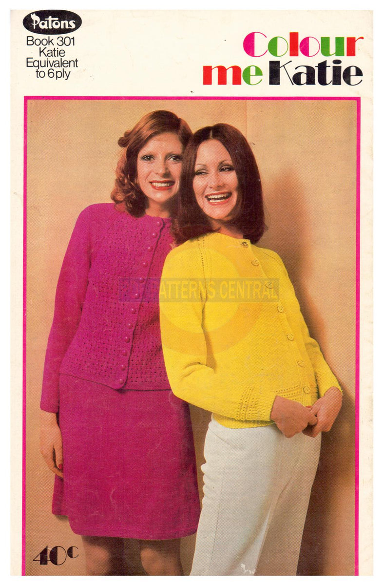 Patons 301 Knitting Book - Knitting Patterns for Women Instant Downloa ...