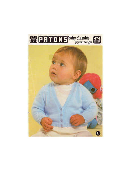 Patons 474 - Baby Classics 9 Knitting Patterns Instant Download PDF 20 pages