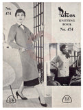 Patons 474 50s Knit Cardigan and Coat Patterns for Women Instant Download PDF 16 pages