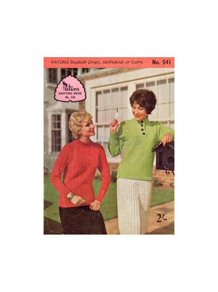 Patons 541 - 50s Knitting Patterns for Women Instant Download PDF 16 pages