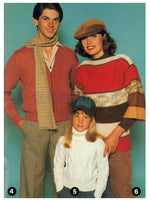 Patons 543 - 70s Knitting Patterns for Men, Women and Children Instant Download PDF 16 pages