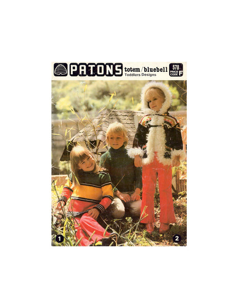 Patons 578 - 70s Knitting and Crochet Patterns for Toddlers Instant Download PDF 36 pages