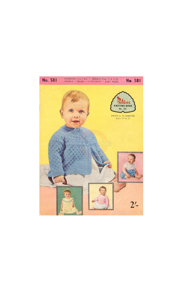 Patons 581 - 50s Knitting Patterns for Babies Instant Download PDF 20 pages