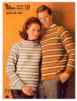 Patons 739 - 60s Knitting Patterns for Cardigans, Pullovers, Jacket for Men and Women Instant Download PDF 20 pages