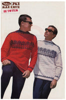 Patons 763 - 60s Knitting Patterns for Men - Instant Download PDF 20 pages