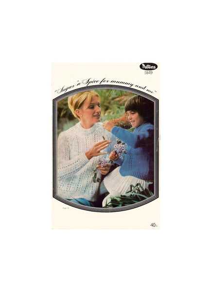 Patons 849 Knitting Book - Knitting Patterns for Girls and Women Instant Download PDF 20 pages