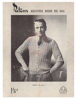 Patons 361 - 50s Knitting Patterns for Men's Sweaters and Vests Instant Download PDF 16 pages
