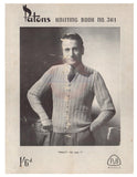 Patons 361 - 50s Knitting Patterns for Men's Sweaters and Vests Instant Download PDF 16 pages