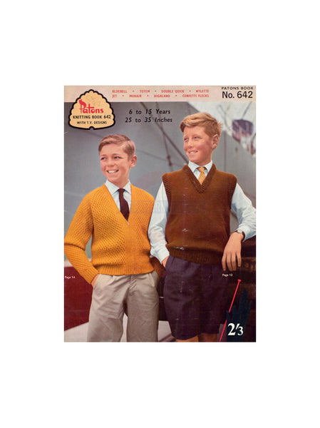 Patons 642 - Knitting Patterns for Boys - Instant Download 24 PDF pages