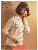 Patons 717 - Knitting Patterns for Women's Sweaters, Aran Jacket and Suit Download PDF 20 pages
