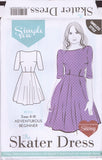 Simple Sew 006 Skater Dress Sewing Pattern, Size 8-18, Uncut, Factory Folded