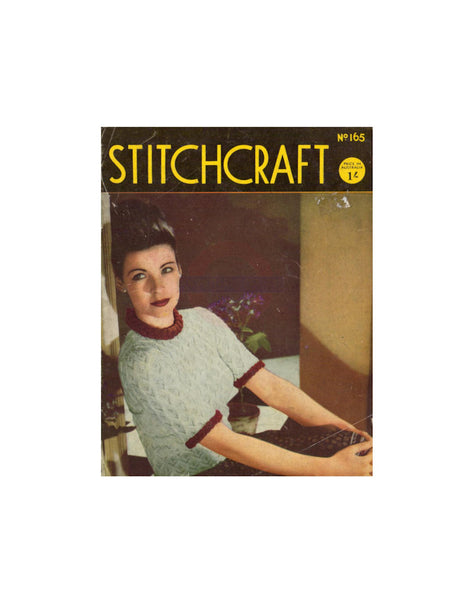Stitchcraft 165, 1947 - Patterns for Swim Suit, Beach Set, Top, Sprays, Handbag, Gloves, Socks, Sandals, Sweaters - Instant Download PDF 20 pages