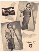 Sun-glo 98 - 40s Knitting Patterns for Women's Sweaters/Jumpers, Dress, Vests, Cardigans, Skirt, Coat Instant Download PDF 16 pages