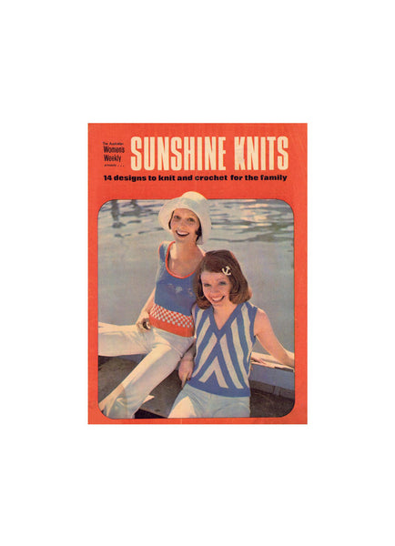 Women's Weekly Sunshine Knits 70s Knitting and Crocheting Designs Instant Download PDF 16 pages