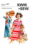 70s Girls' Nightshirt, Ages 4-6-8, Kwik Sew 627, Vintage Sewing Pattern Reproduction