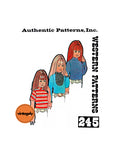 70s Girls' Blouse, Authentic Patterns 245, Size 10, Vintage Sewing Pattern Reproduction
