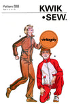 70s Boys' Jogging Suit, Size 4-6-8-10, Kwik Sew 818, Vintage Sewing Pattern Reproduction