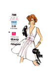 60s V-Neck and Back Wrap Dress with Wide Belt, Bust 32.5" (83 cm) or 34" (87 cm) Vogue 7568, Vintage Sewing Pattern Reproduction