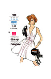 60s V-Neck and Back Wrap Dress with Wide Belt, Bust 32.5" (83 cm) or 34" (87 cm) Vogue 7568, Vintage Sewing Pattern Reproduction